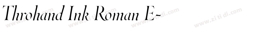 Throhand Ink Roman E字体转换